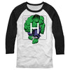 Men's Marvel Hulk Periodic Table  Adult Baseball Tee