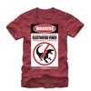 Men's Jurassic World Warning Electrified Fence  Adult T-Shirt