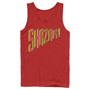 Men's Justice League Shazam Text Logo  Adult Tank Top