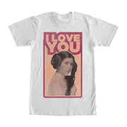 Men's Star Wars Princess Leia Quote I Love You  Adult T-Shirt