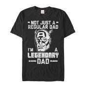 Men's Marvel Father's Day Captain America Not Regular Dad  Adult T-Shirt