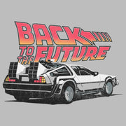 Men's Back to the Future DeLorean Cartoon  Adult T-Shirt