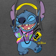 Men's Lilo & Stitch Cool Headphones Stitch  Adult Pull Over Hoodie