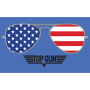 Men's Top Gun American Flag Aviator Sunglasses Logo  Adult T-Shirt