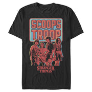 Men's Stranger Things Scoops Troop Character Pose  Adult T-Shirt