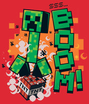 Men's Minecraft Creeper Boom  Adult T-Shirt