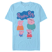 Men's Peppa Pig Family Logo  Adult T-Shirt