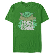 Men's Star Wars: The Mandalorian Grogu St. Patrick's Day Pinch Proof  Adult T-Shirt