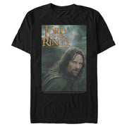 Men's The Lord of the Rings Fellowship of the Ring Aragorn Movie Poster  Adult T-Shirt