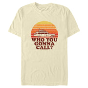 Men's Ghostbusters Who You Gonna Call Retro Sunset  Adult T-Shirt