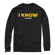 Men's Star Wars Han Solo I Know  Adult Long Sleeve Shirt