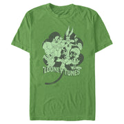 Men's Looney Tunes St. Patrick's Day Four-Leaf Clover Group  Adult T-Shirt