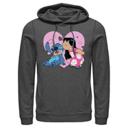 Men's Lilo & Stitch Kisses  Adult Pull Over Hoodie