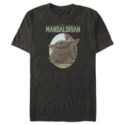 Men's Star Wars: The Mandalorian The Child Oval Frame  Adult T-Shirt