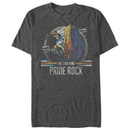 Men's Lion King Vintage Pride Rock  Adult T-Shirt