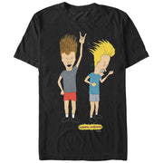 Men's Beavis and Butt-Head Head Banging Rockers  Adult T-Shirt