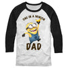 Men's Despicable Me One in a Minion Dad  Adult Baseball Tee