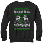 Women's Lost Gods Ugly Christmas Tree Reindeer  Adult Sweatshirt