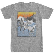 Men's Lost Gods Horses  Adult T-Shirt