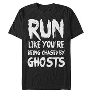 Women's CHIN UP Run You're Being Chased by Ghosts  Adult Boyfriend Tee