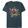 Men's Marvel Captain Marvel Paint Splatter Hero  Adult T-Shirt