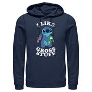 Men's Lilo & Stitch I Like Gross Stuff Stitch Distressed  Adult Pull Over Hoodie