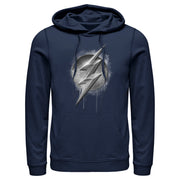 Men's Zack Snyder Justice League The Flash Silver Logo  Adult Pull Over Hoodie