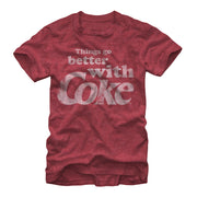 Men's Coca Cola Things Go Better With Coke  Adult T-Shirt