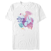 Men's The Little Mermaid Ariel Silhouette An Ocean of Dreams  Adult T-Shirt