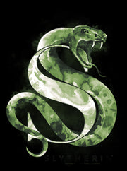 Men's Harry Potter Slytherin Snake Watercolor  Adult Pull Over Hoodie