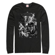 Men's Marvel Black Panther 2018 Starry Characters  Adult Long Sleeve Shirt