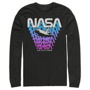 Men's NASA Logo Fade Away  Adult Long Sleeve Shirt