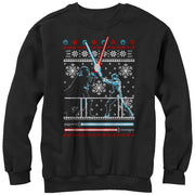 Men's Star Wars Ugly Christmas Duel  Adult Sweatshirt