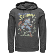 Men's Superman Hero Smash Barriers  Adult Pull Over Hoodie