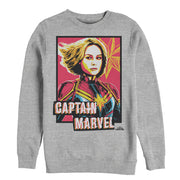 Men's Marvel Captain Marvel Artistic Portrait  Adult Sweatshirt