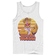 Men's The Muppets Fozzie Retro Bear  Adult Tank Top