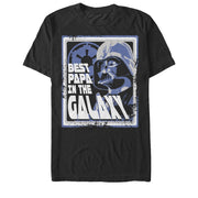 Men's Star Wars Darth Vader Best Papa in the Galaxy Window  Adult T-Shirt