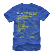 Men's Star Wars X-Wing Schematics  Adult T-Shirt