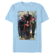 Men's Justice League Hero Artistic Poster  Adult T-Shirt