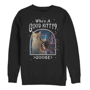 Men's Marvel Captain Marvel Good Goose Cat  Adult Sweatshirt