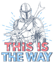 Men's Star Wars: The Mandalorian Patriotic Mando and Grogu This is the Way  Adult T-Shirt