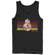 Men's Star Wars The Force Awakens BB-8 Retro Stripes  Adult Tank Top