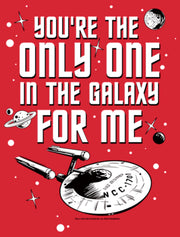 Men's Star Trek Valentine's Day Your The Only One In The Galaxy For Me  Adult Pull Over Hoodie