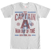 Men's Marvel Captain America Out of Time  Adult T-Shirt