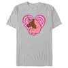 Men's Afro Unicorn Hearts  Adult T-Shirt