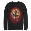 Men's Marvel Captain Marvel Flame Star Symbol  Adult Long Sleeve Shirt