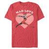 Men's Batman Valentine's Day Harley Quinn Mad Love  Adult T-Shirt