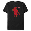 Men's Professional Bull Riders Red Cowboy Silhouette  Adult T-Shirt