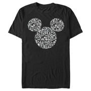 Men's Mickey & Friends Filled With Faces  Adult T-Shirt