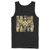 Men's Justice League Logo Newspaper Portraits  Adult Tank Top